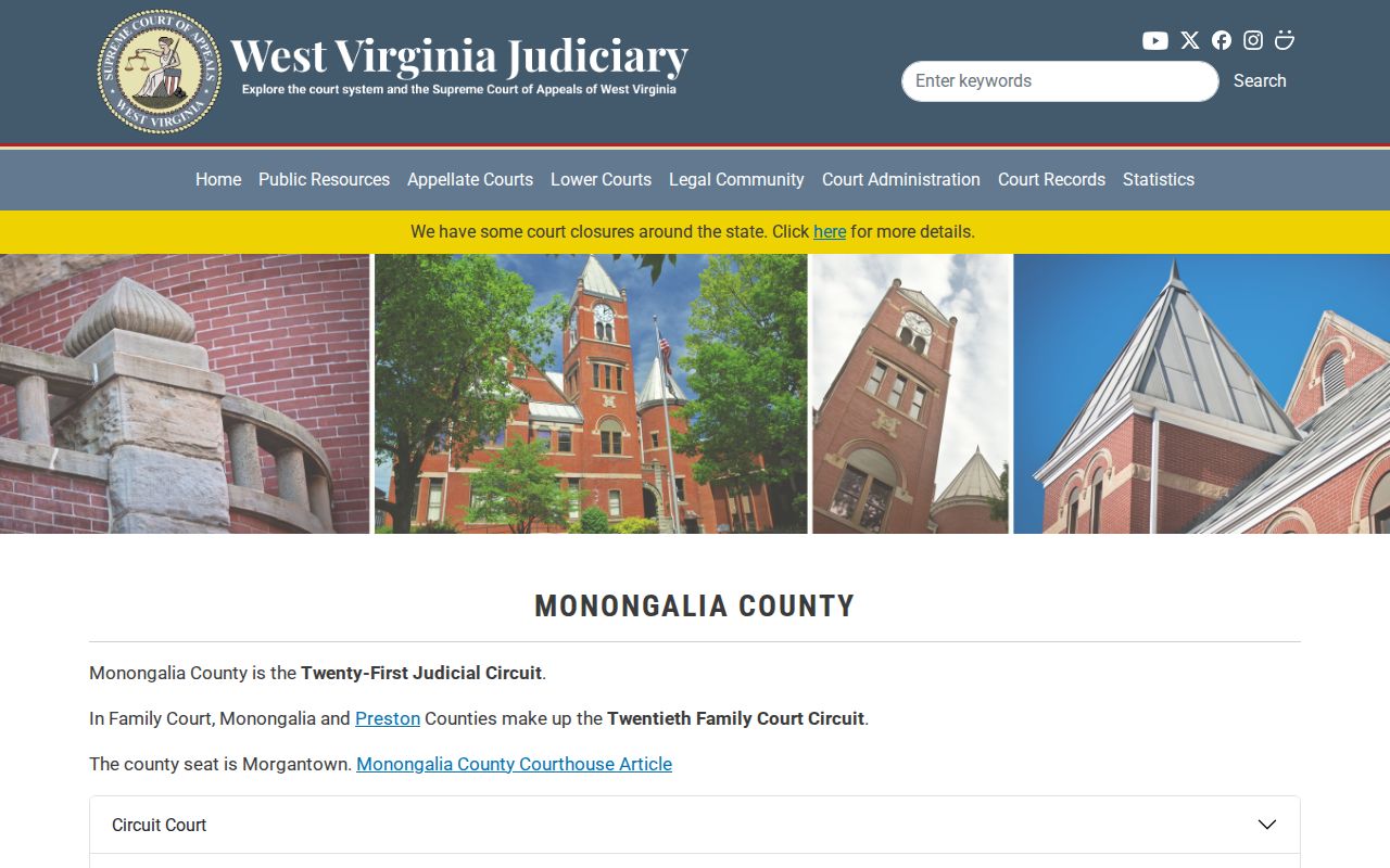 Monongalia County criminal court cases official court roster