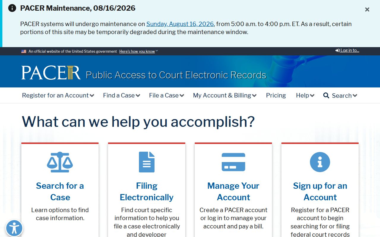 Monongalia County criminal court cases federal PACER search