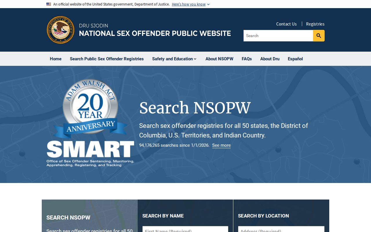 Monongalia County sex offender search national NSOPW layer