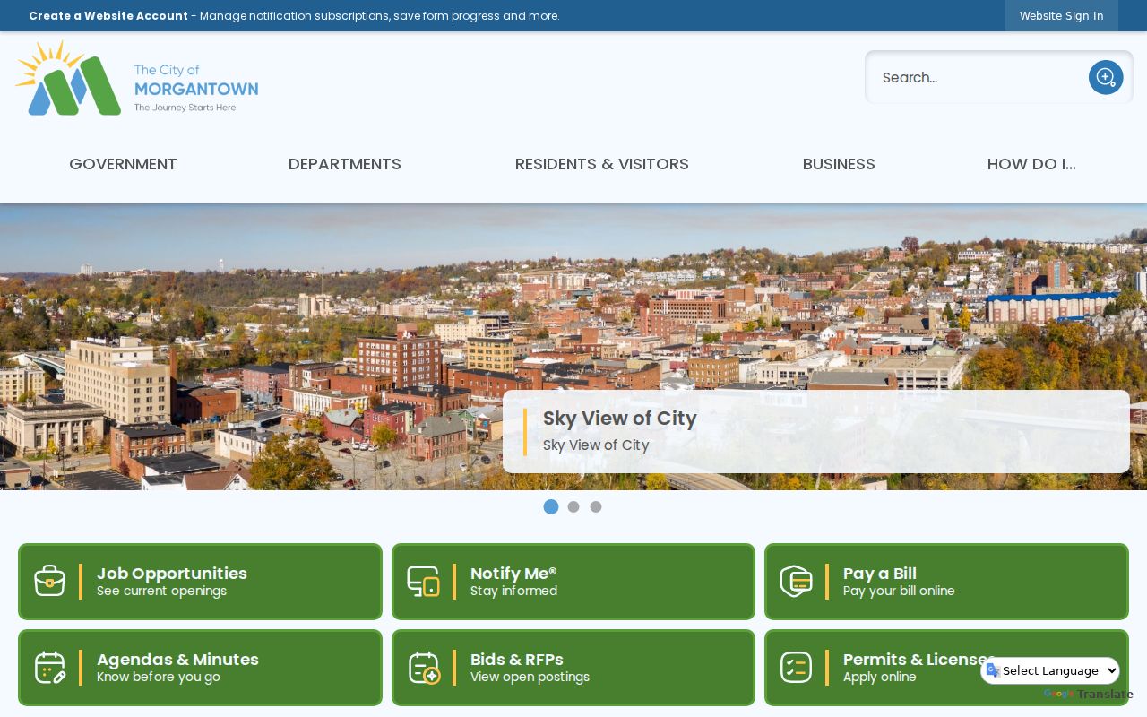 Morgantown city government source for criminal records access